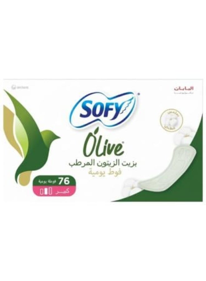 Daily Olive Oil Moisturizing Pantyliners Large Size 76 Pieces